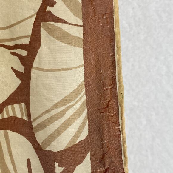 Vintage Scarf Silk Hand Rolled Floral Bandana Square Brown 31" x 30" - Picture 7 of 13